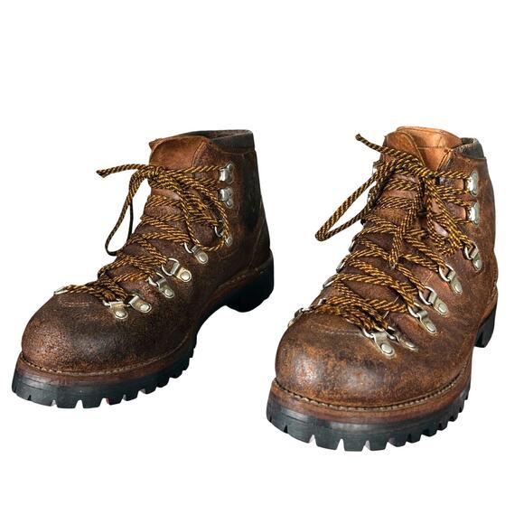 Vintage Vasque Men’s Narrow Brown Leather Mountaineering Boots Size US 7.5 N main image 8